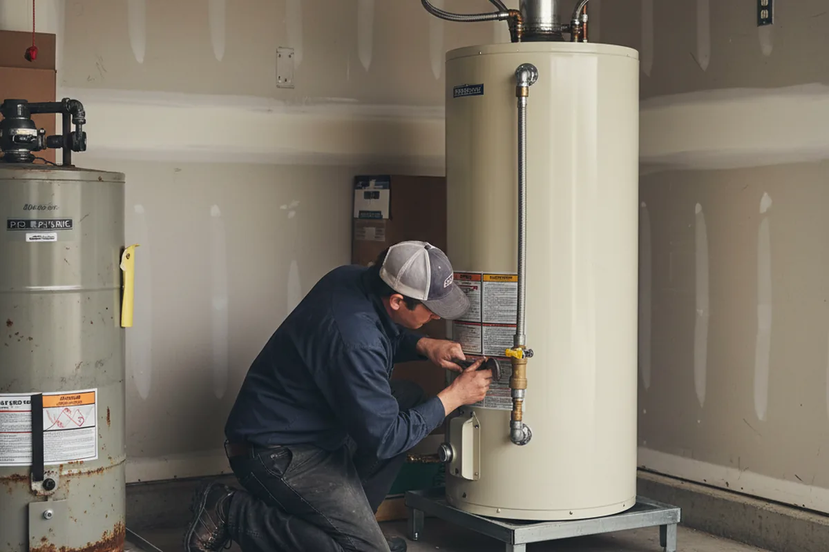 Water heater and shutoff valve replacement in West Harrison
